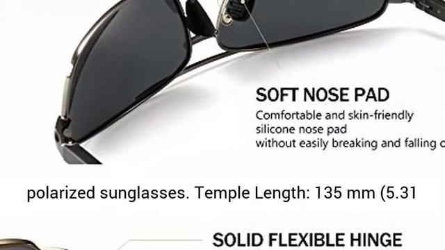 SUNGAIT Ultra Lightweight Rectangular Polarized Sunglasses UV400 Protection (Gunmetal Frame Gray смотреть онлайн