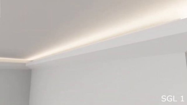 Uplight lightweight coving SGL1 with LED indirect lighting  I  www.shop14th.com