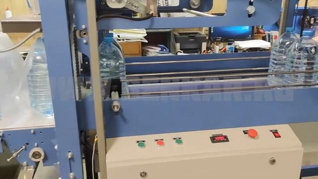 ТМ -1АП Автоматическая групповая термоупаковка пэт тары объемом 5 литров. ДЭНКАР . 1000 уп/час смотреть онлайн