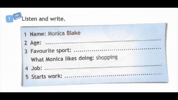 Spotlight 4 Workbook Audio Ex. 1, p. 18