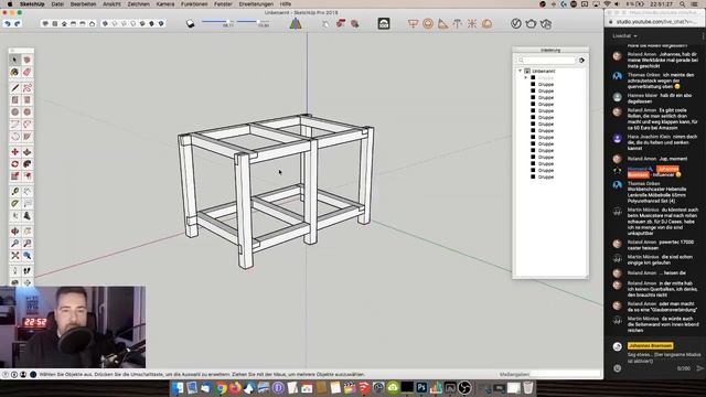 LIVE: Werkbank planen von A bis Z mit Sketchup смотреть онлайн