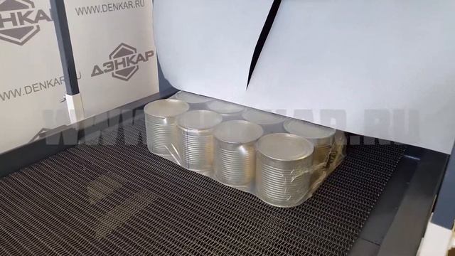 ТМ-1А с сетчатым конвейером.Групповая упаковка в пленку жестебанок. ДЭНКАР смотреть онлайн