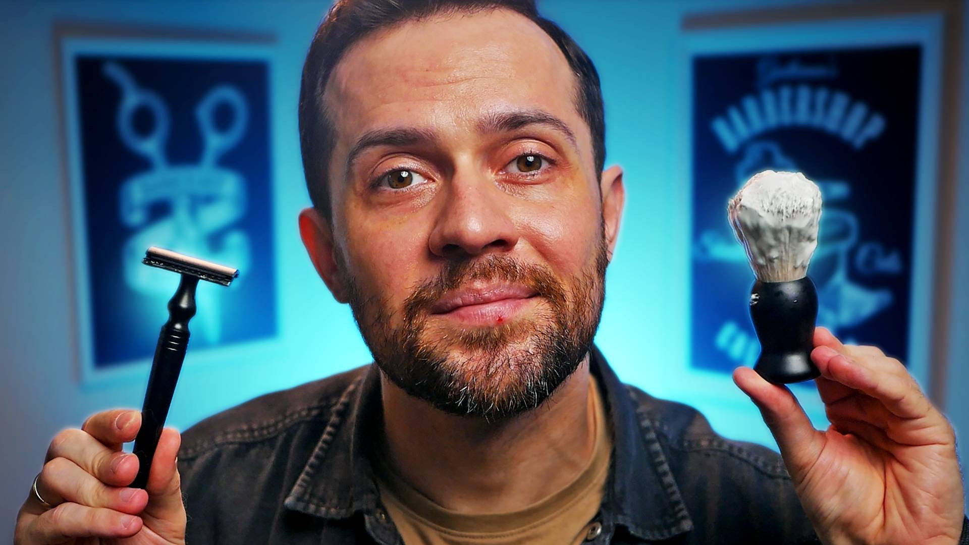 АСМР БАРБЕРШОП: Бритьё Бороды, Увлажнение Лица и Массаж Ушей смотреть онлайн