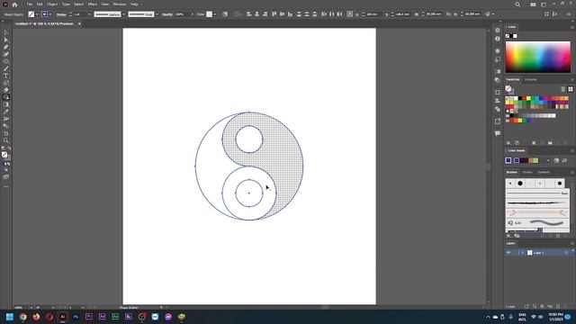 Logo Design with Ellipse tool & shape builder tool смотреть онлайн