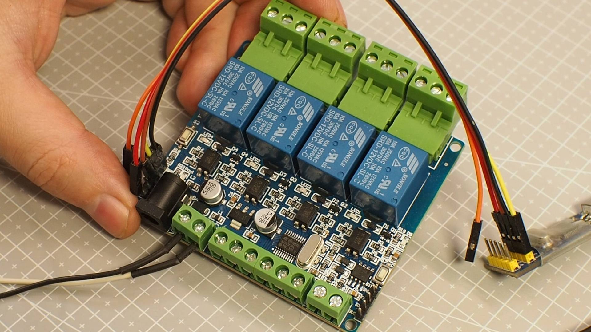 Модуль на 4 реле с RS485. Modbus RTU Relay. C0135 смотреть онлайн
