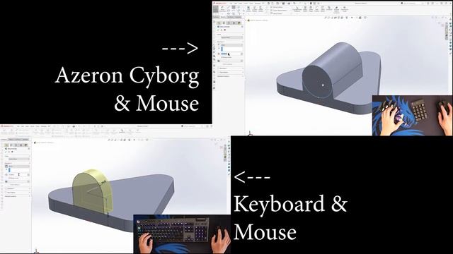 Comparing Azeron keypad and Keyboard in SolidWorks смотреть онлайн