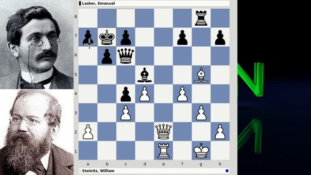 Steinitz - Lasker, 1896, Columnas y Diagonales. смотреть онлайн