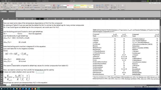 Problem 6-3 Henry's Law Constant for 1,1,1-trichloroethane in the Artic смотреть онлайн