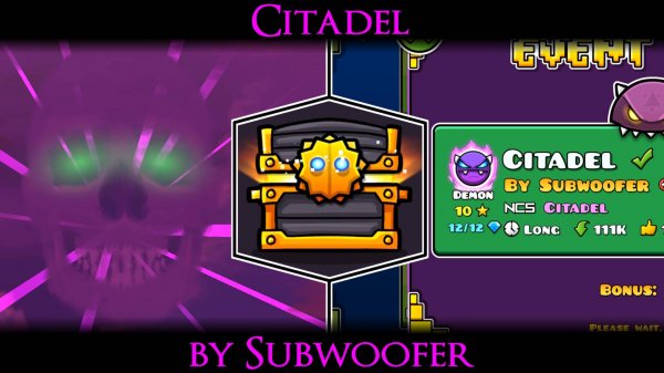 Первый золотой ключ в Geometry Dash | Citadel by Subwoofer | Event Level