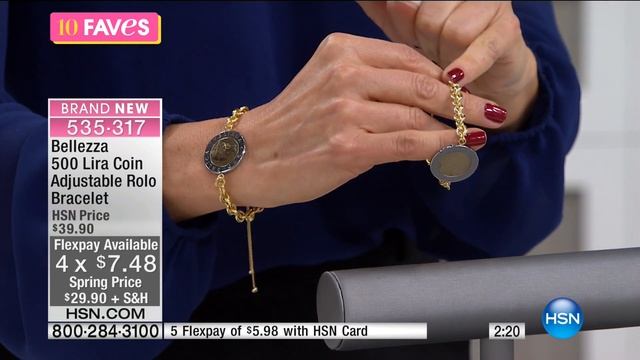 Bellezza 500 Lira Coin Bronze Adjustable Rolo Bracelet смотреть онлайн