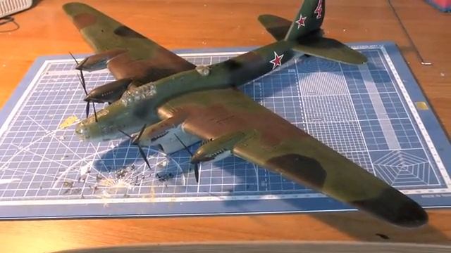 Пе-8 (Звезда, 1/72) часть 2 ИТОГ смотреть онлайн
