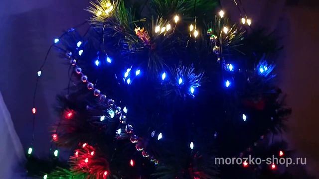 Электрогирлянда ЗВЁЗДНЫЙ ЁЛОЧНЫЙ ДОЖДИК мерцающий, 832 разноцветных micro LED, 16*2.4+5 м 496199 смотреть онлайн