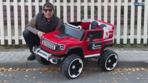 Детский электромобиль джип Е007ЕЕ Полный привод и красивая подсветка