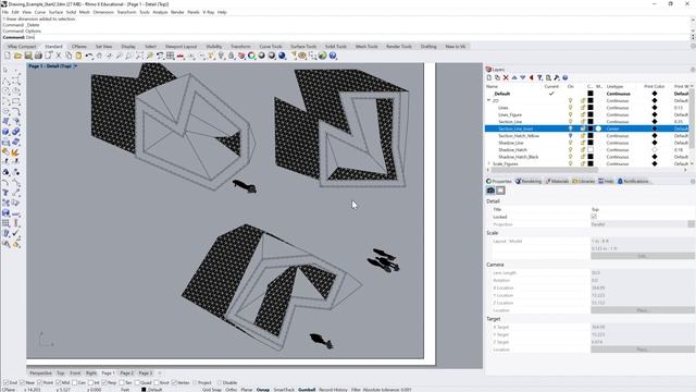 Drawing in Rhino: Dimensions & Linetypes смотреть онлайн