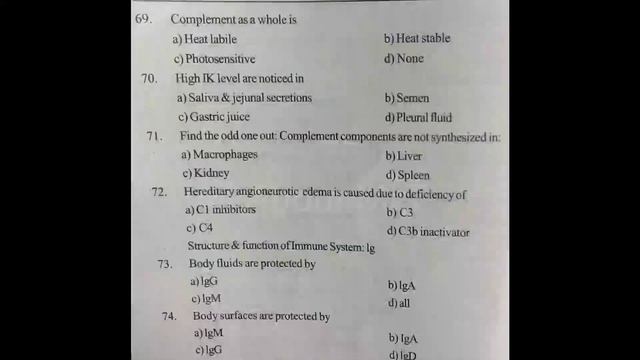 IMMUNOLOGY Lab technician/Lab assistant psc exam repetitive questions and answers.. смотреть онлайн