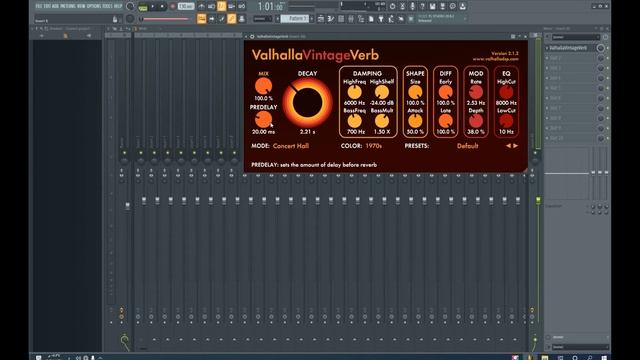 شرح ريفيرب Reverb فالهالا فنتج فرب Valhalla Vintage Verb ازاى تظبط الاعدادات