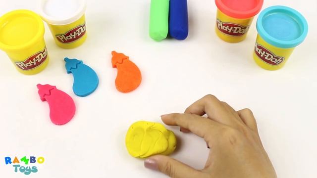 Kinetic Sand Toys Colors Bunny Rabbit DIY Learn Color Play Doh Squash RamboToys смотреть онлайн