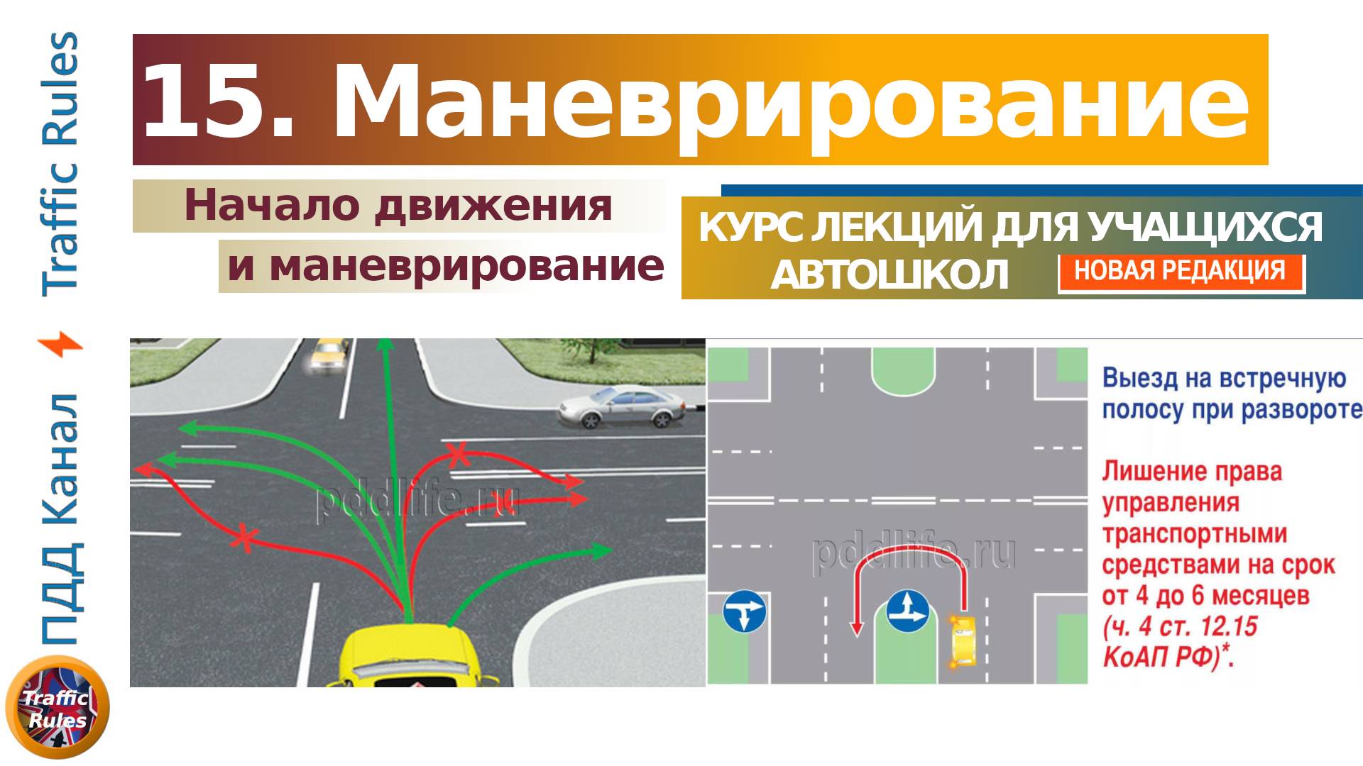 Полный курс пдд 2024 Вебинар 15 - Начало движения и маневрирование смотреть онлайн