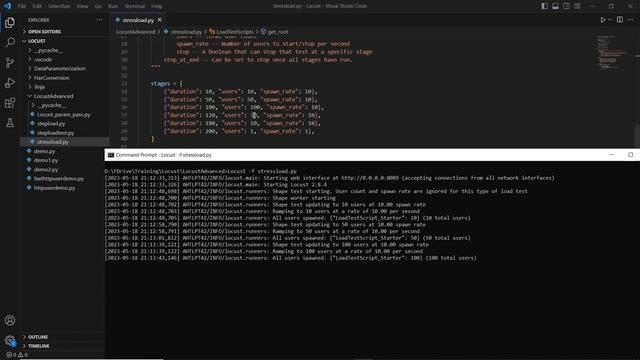 11. Locust performance testing tool - stress load configuration смотреть онлайн