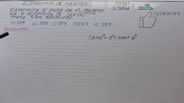 BINOMIO DE NEWTON (EJERCICIO 4) смотреть онлайн