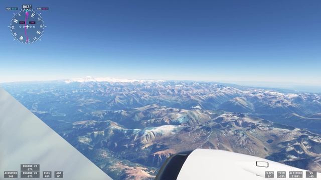 Сочи - Минводы визуальный полет Microsoft Flight Simulator 2020