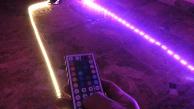 LED LIGHT STRIP KIT with 110 V power adapter, 12 V Car adapter, and battery powered смотреть онлайн