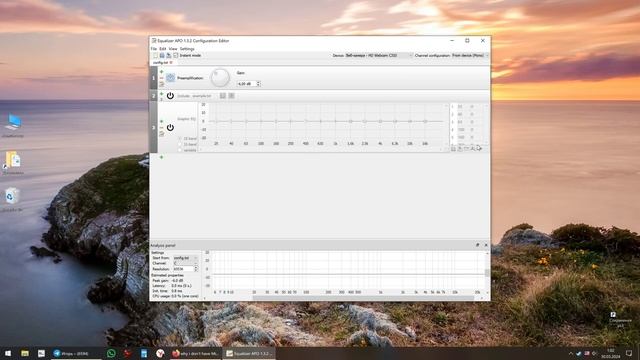 Усиление громкости тихого микрофона через утилиту EqualizerAPO с плагином Peace Equalizer Plugin