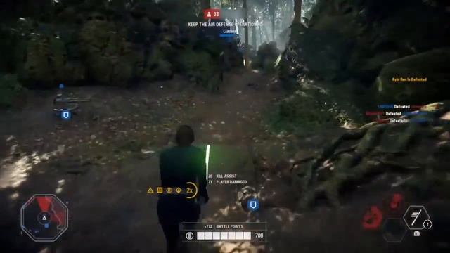 Star Wars Battlefront II:Jedi knight for the win!Fighting waves of enemy heroes :) ;) смотреть онлайн