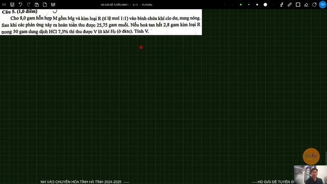 HD GIẢI ĐỀ THI VÀO CHUYÊN HÓA TỈNH HÀ TĨNH 2024-2025 (P1) | ÔN THI HSG HÓA 9 NĂM HỌC 2023-2024 смотреть онлайн