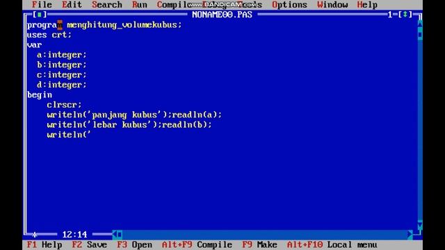 program menghitung volume kubus dengan menggunakan pascal смотреть онлайн