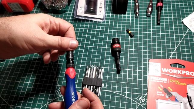 Уникальная отвертка под биты 4мм (для точных работ), Workpro WP221057 смотреть онлайн
