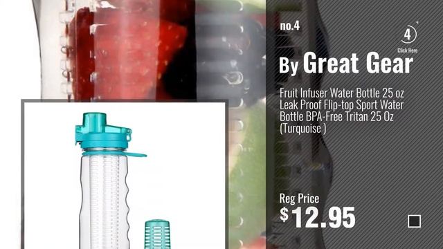 Best Infuse Water Bottles [2018]: AquaFrut Large 32oz Fruit Infuser Water Bottle (Purple) Includes смотреть онлайн
