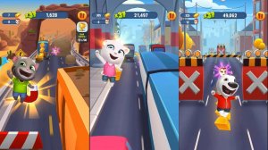 Говорящие Том, Анджела и Хэнк собирают золото на автостраде | Мультфильм бегалки для детей