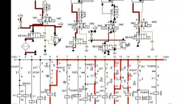Simulation Video : Electro-Hydraulic System in a Mobile Crane (FluidSim-H)
