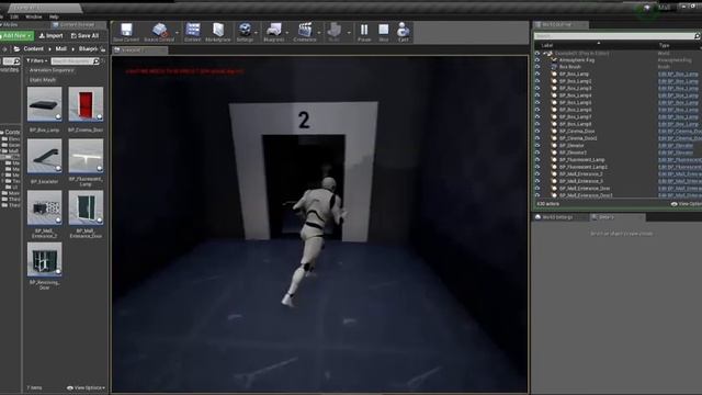Elevator and escalator Blueprint settings UE4 Marketplace Modular Mall Environment смотреть онлайн
