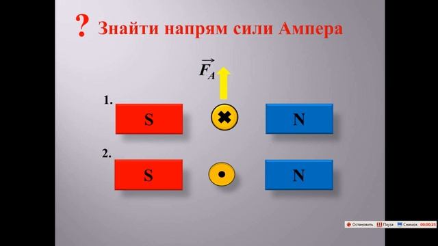 Дистанційне навчання. Сила Ампера. смотреть онлайн