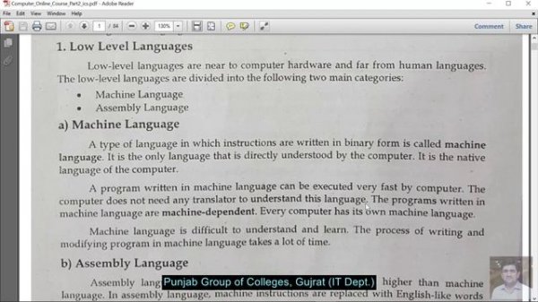 ICS - Computer 12th - Ch#8 - C Programming | What is program? Computer Programming Languages & type