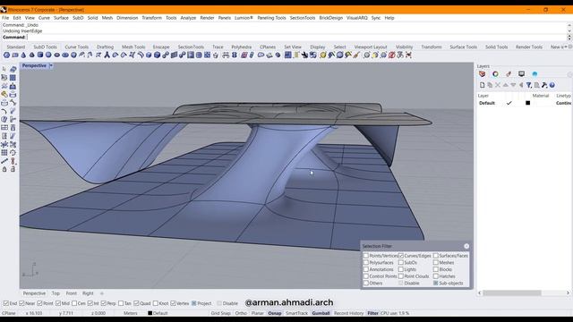 organic modeling in rhino| subd tools in rhino7 смотреть онлайн