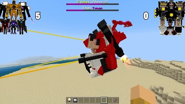 GMAN TOILET Vs TITAN TVMAN, DRILLMAN, CAMERAMAN, SPEAKER MAN, TRI MAN | MINECRAFT PE BATTLE