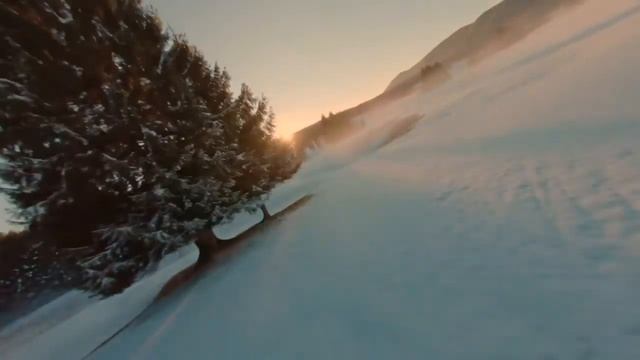 A walk in the fresh snow. The crunch of snow underfoot. Relaxing sounds. смотреть онлайн