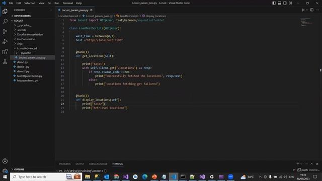 8. Locust performance testing tool- parameters passing between tasks смотреть онлайн