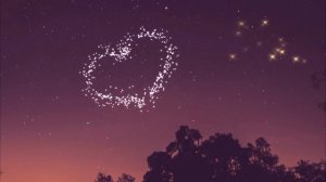 Футажи. Сердце в небе.