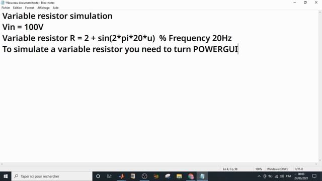 Simulation d'une résistance variable - Variable Resistor Matlab/Simulink смотреть онлайн