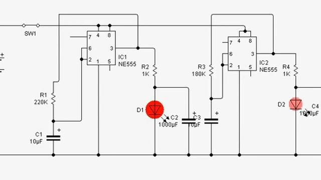leds intermitents NE555 video смотреть онлайн