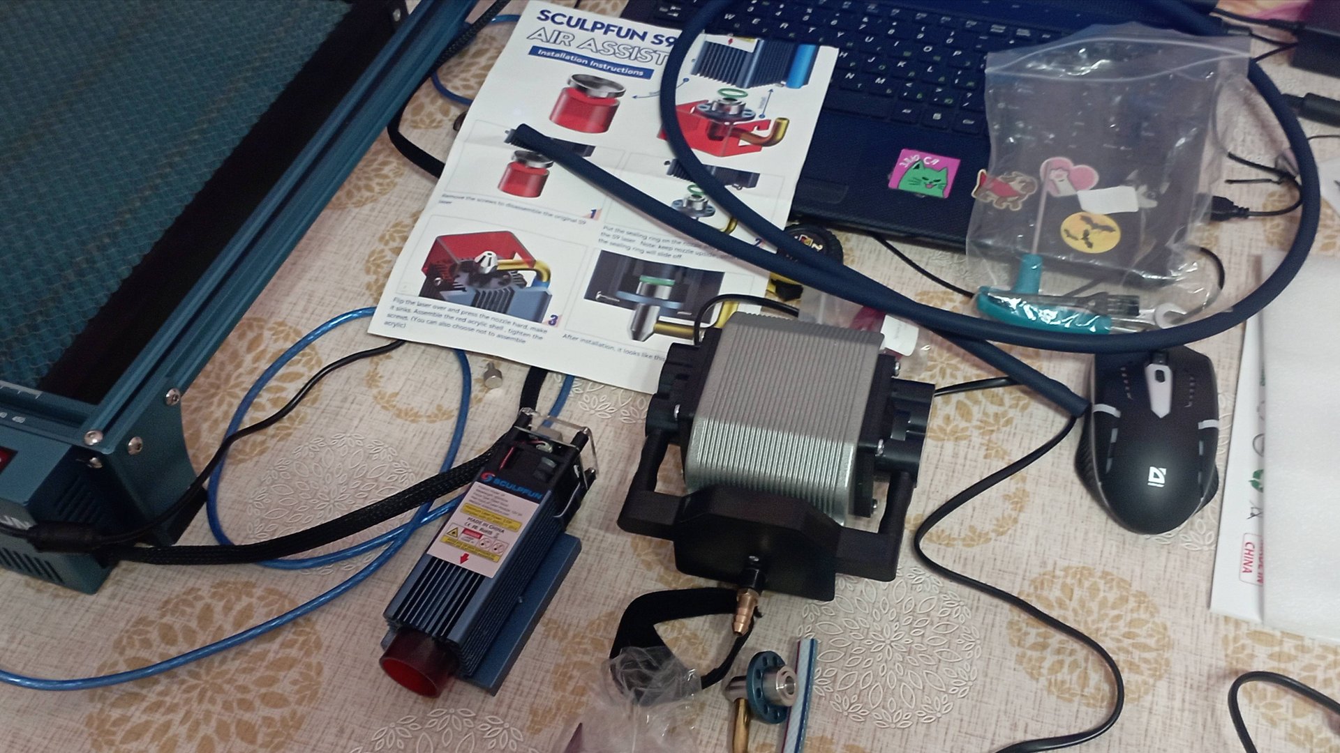 Sculpfun S9 Air Assist с воздушным насосом обзор часть 2 смотреть онлайн