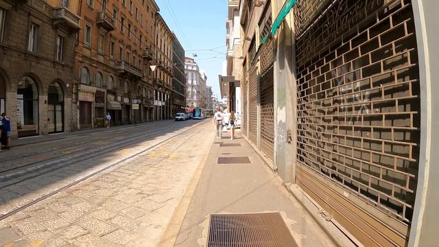 Italy Walk. Torre Velasca, Milan Walking. Italy Walking. Original Walking Tour In Milan. Italy Walk