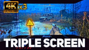 STALKER 2 - 12К разрешение RTX 4090 с ЭПИЧНЫМИ настройками ГРАФИКИ - на ТРЕХ мониторах