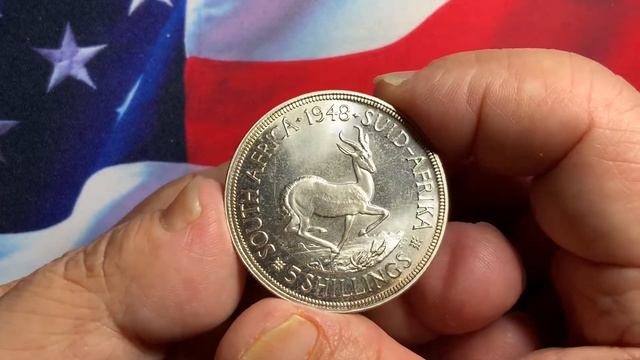 Rare World Coins South Africa 1948 5 Shilling Gem Proof Like смотреть онлайн