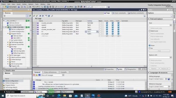 TIA portal Siemens HSC High Speed Counter - length measurement(position) - incremental encoder