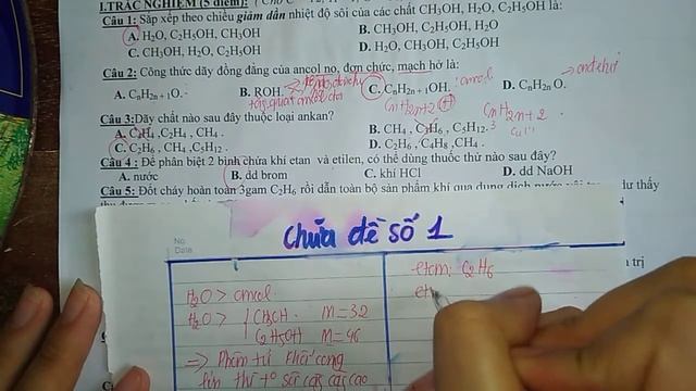 CHỮA ĐỀ HỌC KÌ 2 MÔN HOÁ LỚP 11 смотреть онлайн